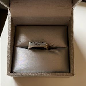 sterling silver saint laurent ring